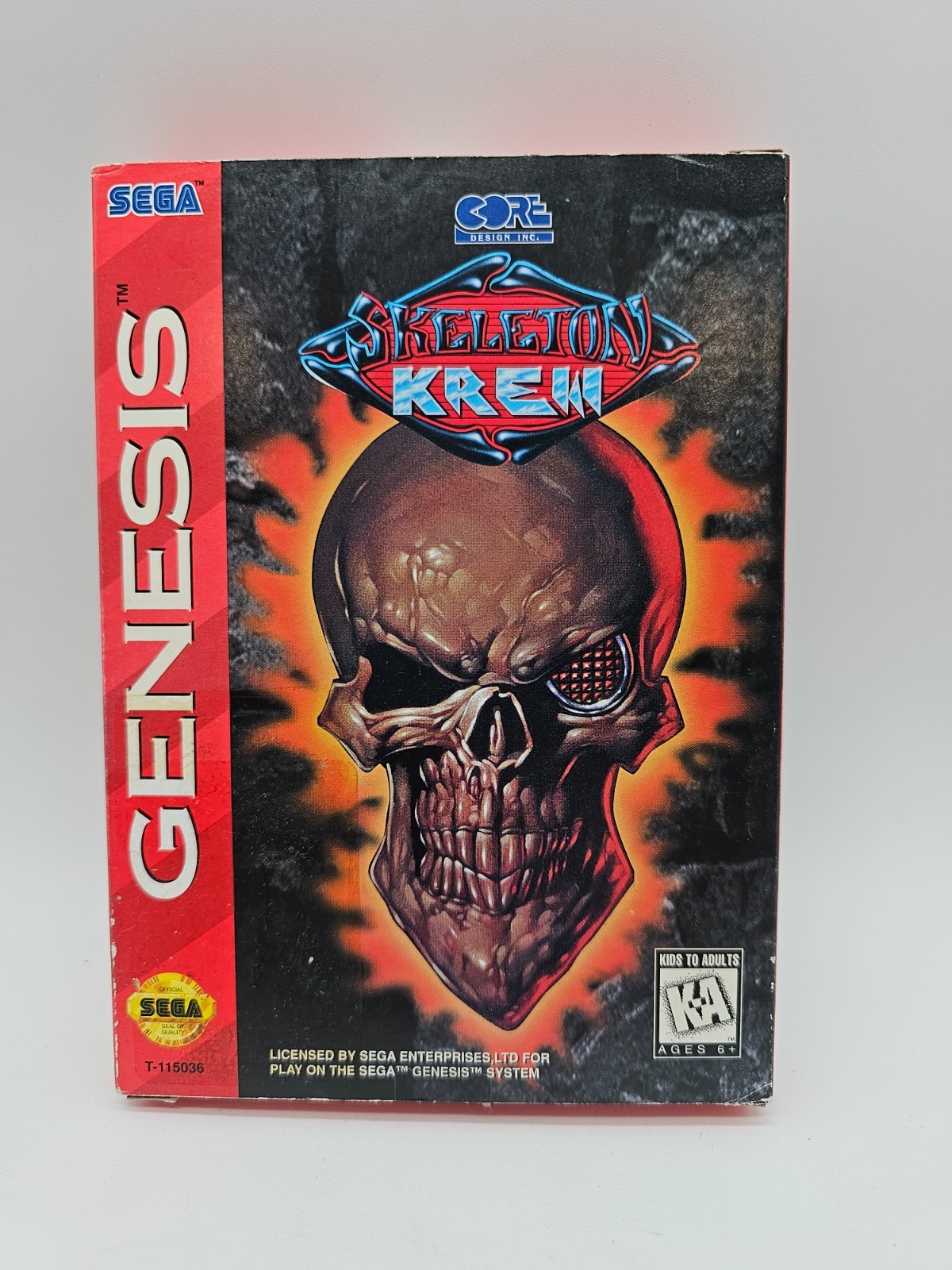 Skeleton Krew Sega Genesis Box and Cart Only-VERY NICE!!!!