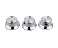  Electric Guitar Bass Control Potentiometer Knobs, Aluminum alloy Hat Chrome