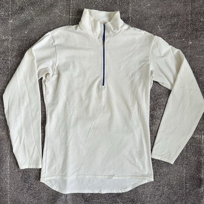 Men's Vintage 90's Patagonia USA Stretch Capilene White 1/4 Zip