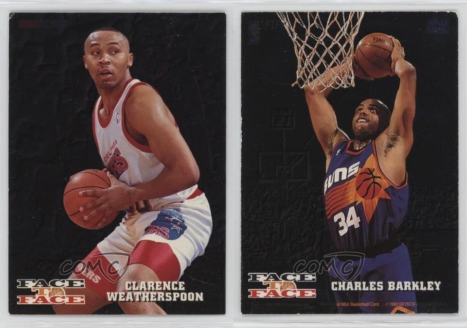 1993-94 NBA Hoops Face to Clarence Weatherspoon Charles Barkley #FTF6