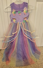 Unicorn Princess Birthday Tutu Dress Halloween Costume w/ Accessories Size 5-7