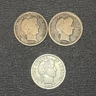 1905 & 1914-D Barber Dimes Silver Lot of 3 US Coins
