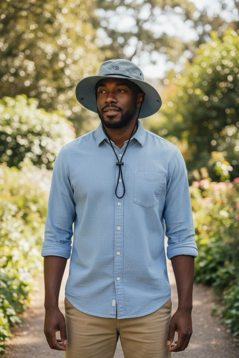 New The North Face Horizon Breeze Brimmer Hat Blue S/M UPF 40+ brim bucket sun
