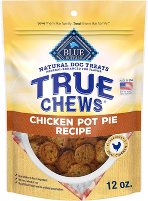 True Chews Chicken Pot Pie Natural Dog Treats, Real Meat Dog Snacks, Healthy Rew