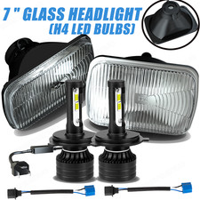 For 1982-1980 Pontiac Firebird Sealed Beam Glass Headlights H4 Bulbs H6054 H6052