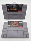 Mortal Kombat 1 And 2 For Super Nintendo Snes Lot TESTED