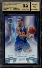 2010 Absolute Spectrum Signature Platinum #10 Stephen Curry /25 BGS 9.5 Auto 10