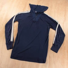 vtg usa made DUOFOLD base layer active wear shirt LARGE blue zip 80s 90s 