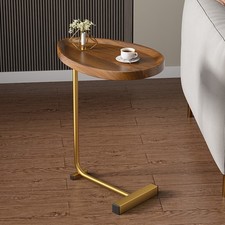 NEW C-Shaped Compact Sofa Side End Table Coffee Laptop Table Living Room Bedroom