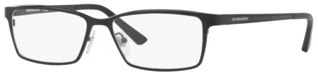 Burberry BE1292TD 1007 Titanium Eyeglasses Frame Men's Matte Black Full Rim 56mm