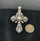 MOP And Sterling Silver Cross Pendant #795598