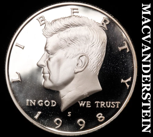1998-S Silver Kennedy Half Dollar-Choice Gem Proof Lustrous No Reserve #i6697