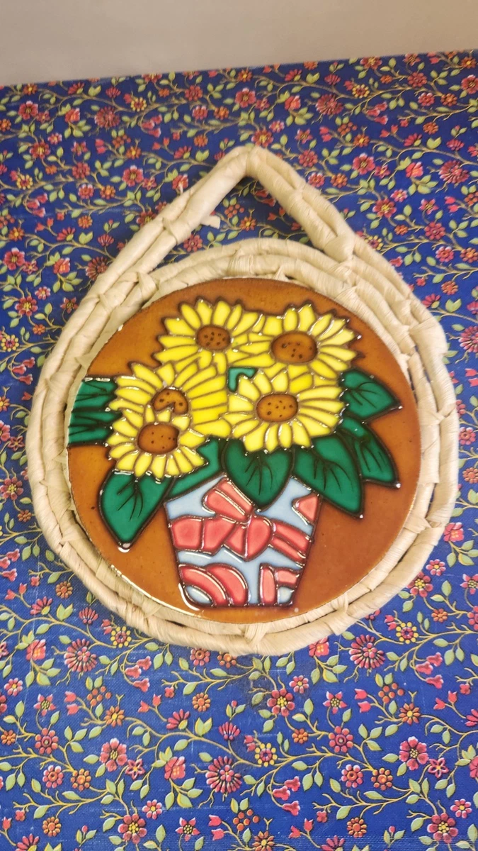 Dessous de plat décoré, dessous de plat fleuri