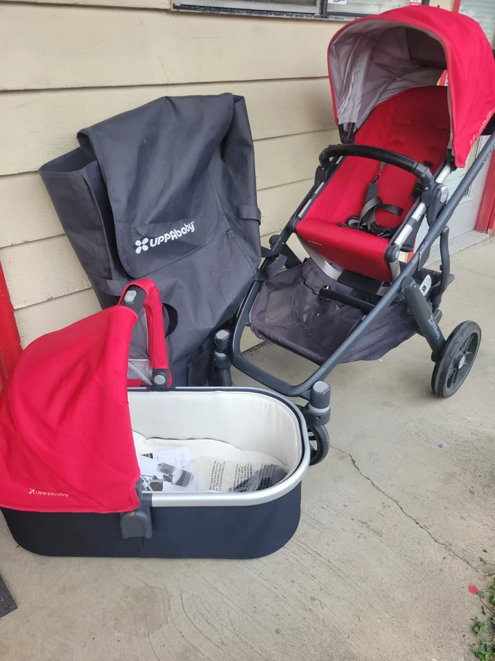 UPPAbaby Vista V2 Red Stroller w/ Bassinet - Image 4 of 4