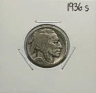 1936 S Buffalo Nickel, Very Nice, Excellent Condition, Low Mintage! 🔥