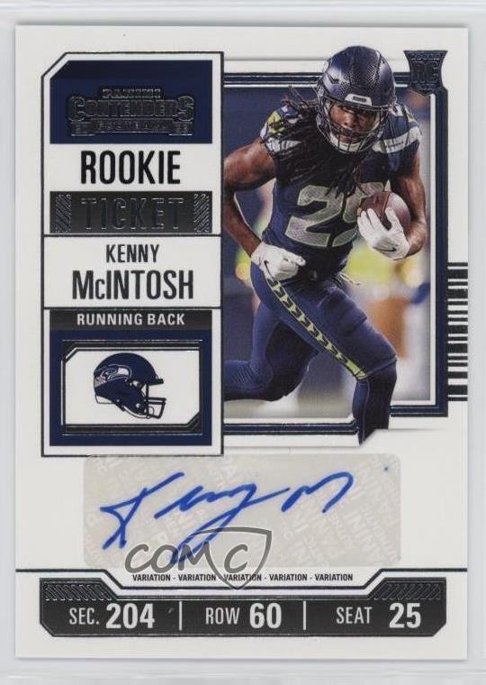 2023 Panini Contenders Ticket Variation Kenny McIntosh #150 Rookie Auto RC 10pj