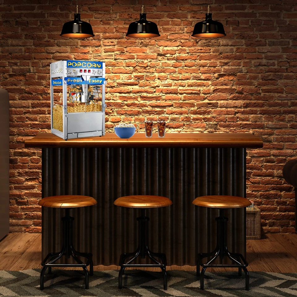 Máquina de palomitas Heaven 12 oz bandeja de rechazo de hervidor de agua accesorios de luz de calentamiento, azul Foto 3 de 3