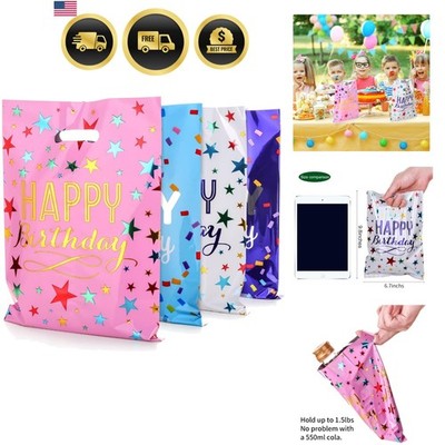 6.7 * 9.8inch Happy Birthday Party Favor Bags 40 PCS, Plastic
