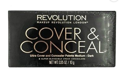 Revolution Ultra Cover & Conceal Palette Medium To Dark for Contouring - NEW