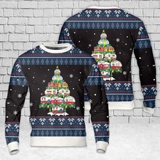 Merry Christmas Tree Campers Christmas AOP Sweater