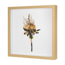 Shadow Box Frame, 13 x 13 Inch Wooden Dried Flower Photo Frame Natural 