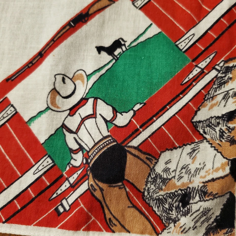Pañuelo de vaquero con tema occidental de los años 50 Hanky Horse gráficos Foto 3 de 4