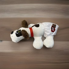 Pound Puppies Newborns Brown White Dog 7" Plush 2022 Hasbro Basic Fun Diaper Toy