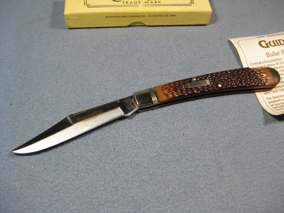 Navaja de Bolsillo Vintage Remington 1992 UMC R1253 Bullet Guide Lockback -NUEVA EN CAJA Foto 4 de 4