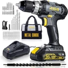Rida RCD787-1S 20V Cordless Power Drill Set 1/2'' Keyless Metal Chuck 1500RPM