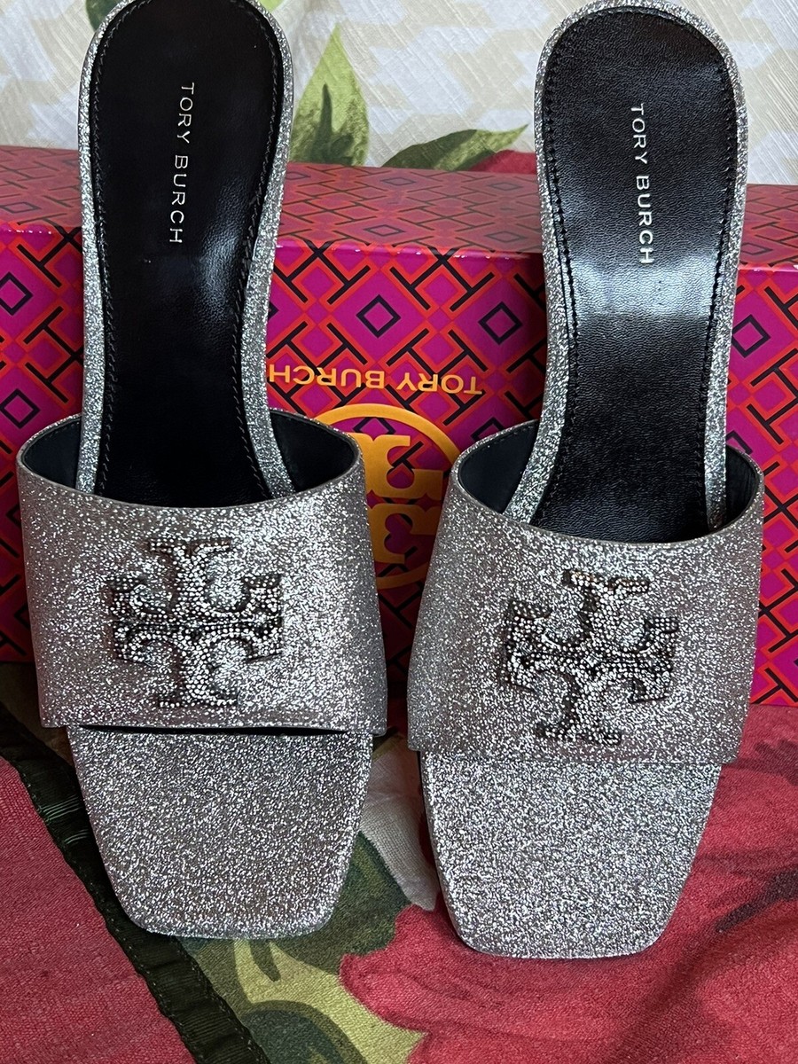 Tory Burch Eleanor Pave Mule Sandal 65mm/Leather/Diamond