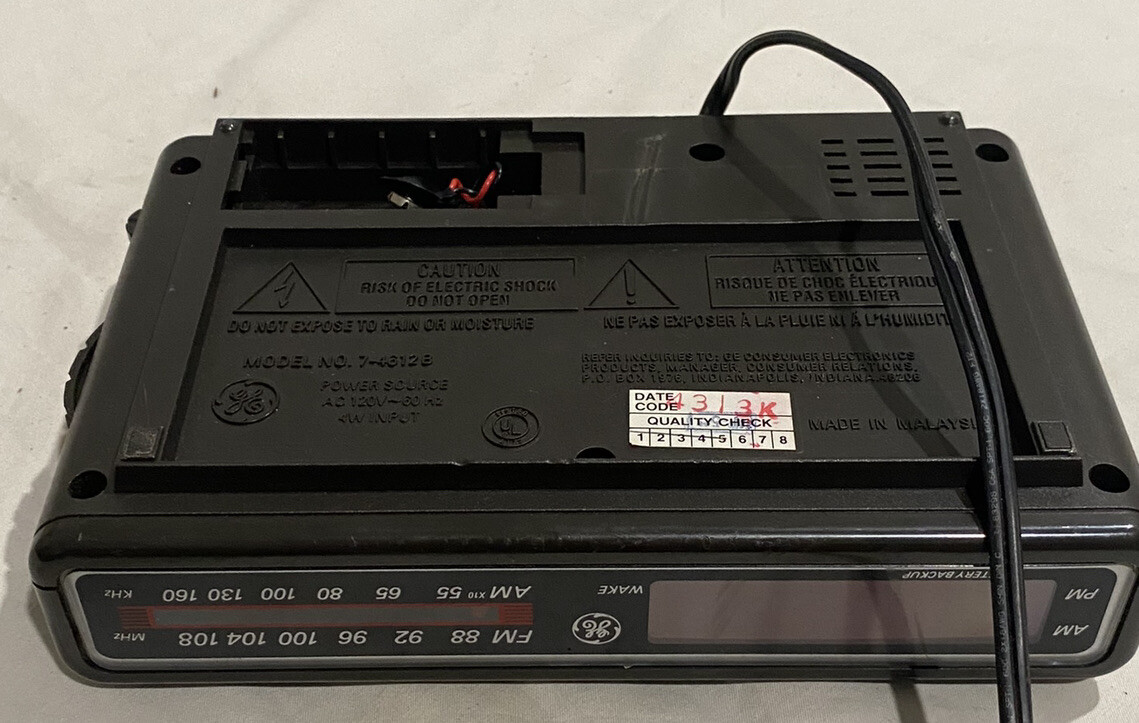 Vintage 1970s GE Digital Alarm Clock Radio AM/FM 74612B WORKING eBay