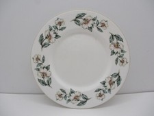 Crown Staffordshire Fine Bone China Gold Trim Plate White Flowers