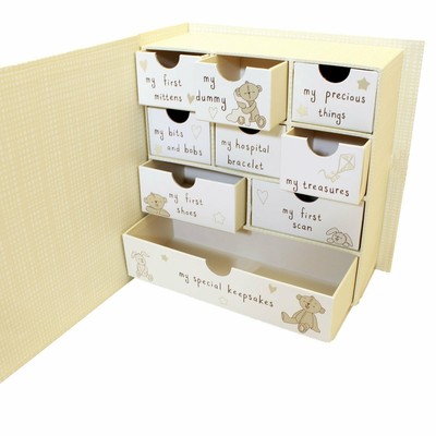 baby girl keepsake box with drawers