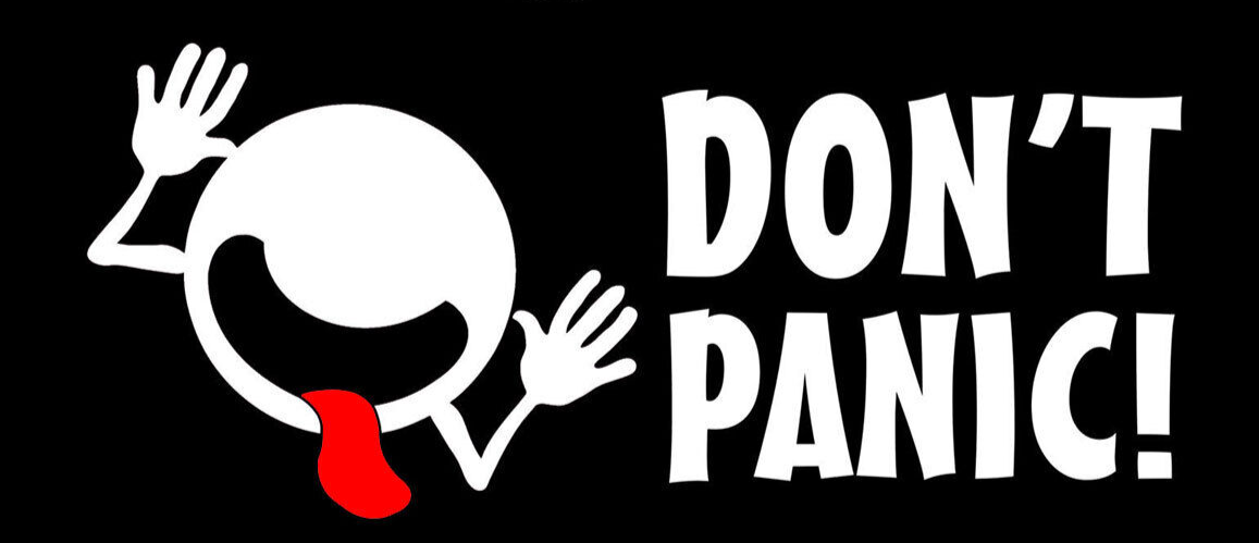 Two Pack - Hitchhiker's Guide to the Galaxy - Don't Panic Face