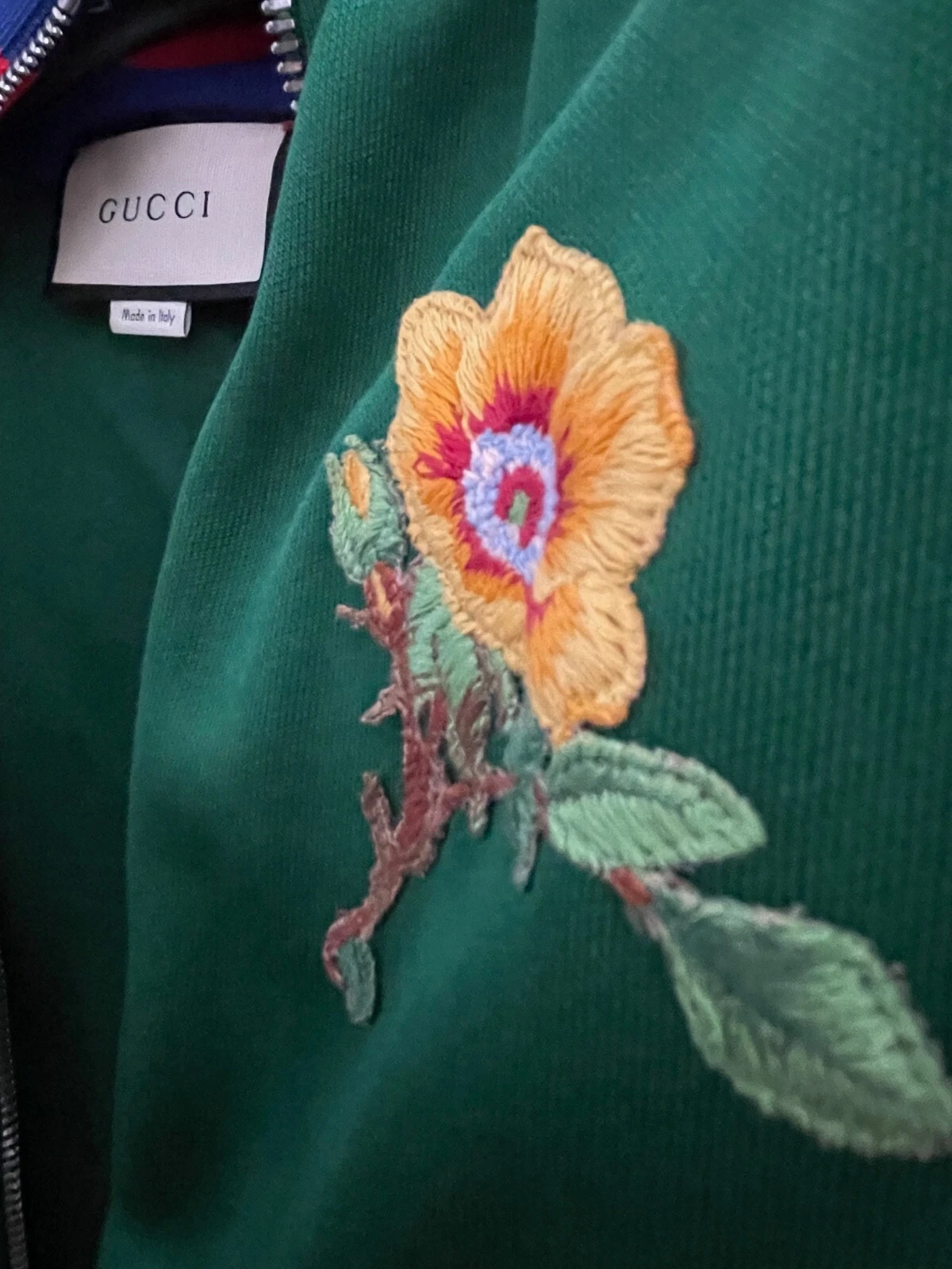 Gucci Bomber Track Jacket Rosa (anteriore) e Tigre (posteriore) da collezione immacolata