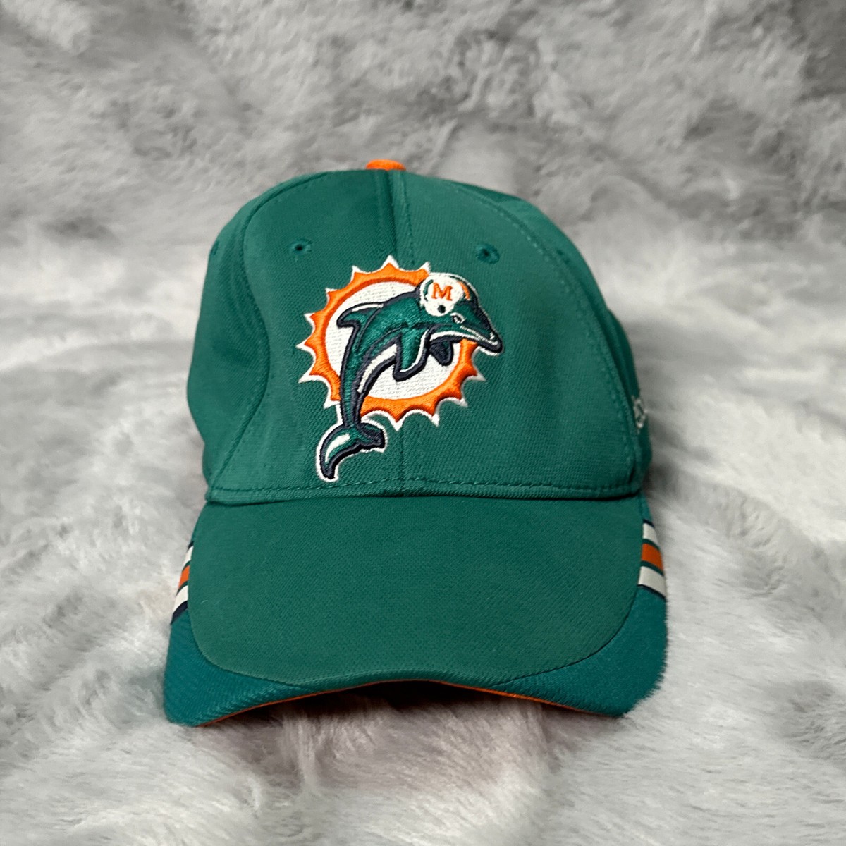 Vintage Miami Dolphins Hat Large/Extra Large Green Reebok Flex