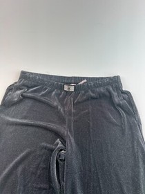 Victoria's Secret Glitter VS Logo Lounge Wide Leg Pants w/ Pocket Black XL NWT