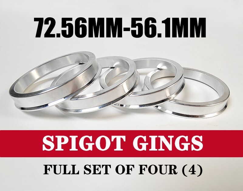 4pcs Aluminum Alloy Spigot Rings 72.56-56.1 Wheel Hub Centric Rings72.56-56.1 mm