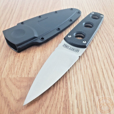Cold Steel Secret Fixed Knife 3.5 AUS-8A Steel Full Tang Blade Black G-10 Handle