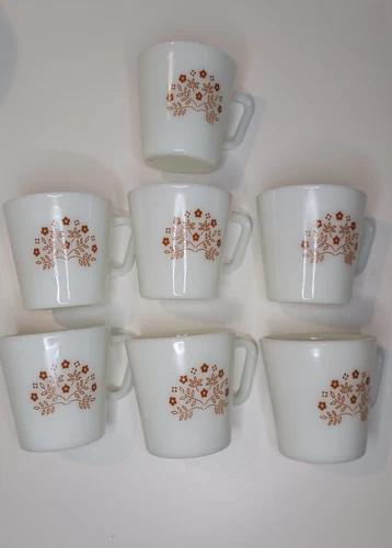 ⭐️Lot of 7 Pyrex Summer Impressions Ginger Coffee Mug/Cup 1410 D Handle