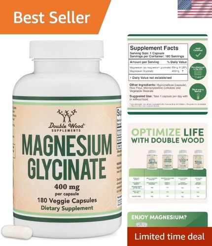 Easier On The Stomach 400mg Magnesium Glycinate - 6- Supply Capsules