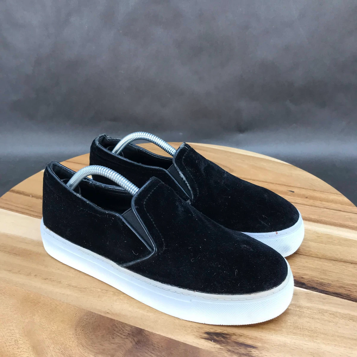 Velvet slip on sales sneakers