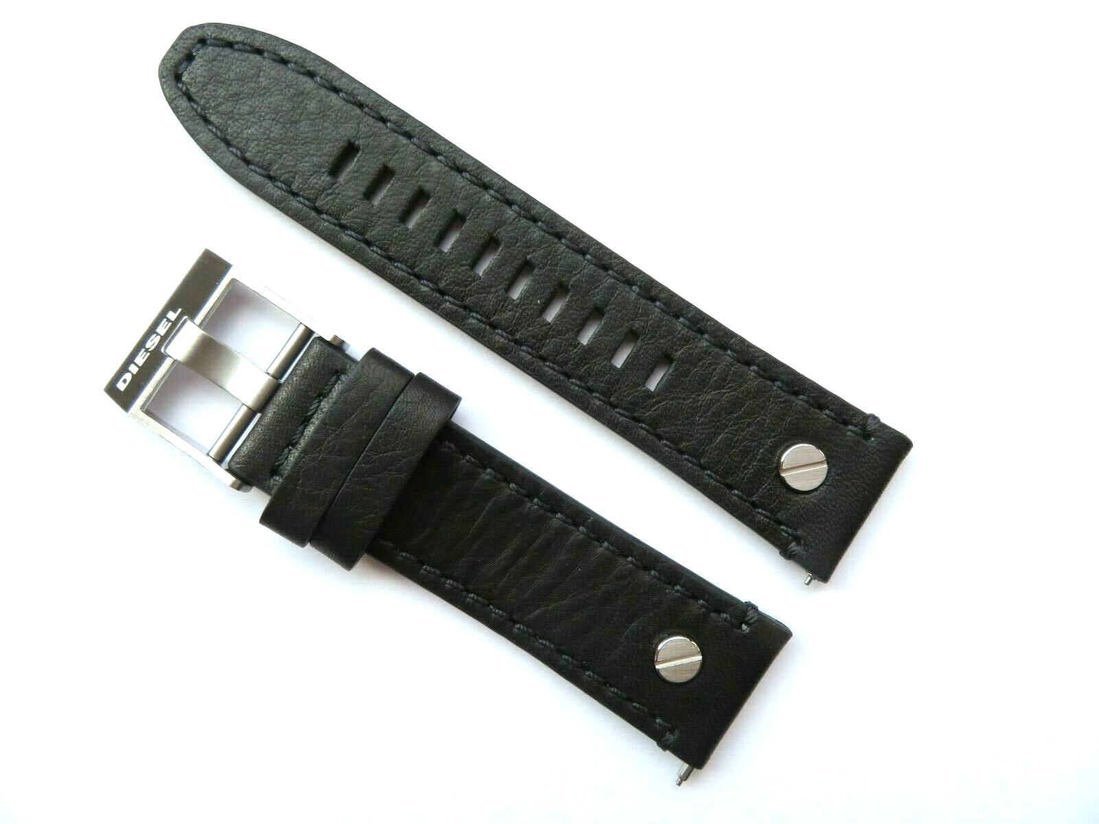 Diesel Original Replacement Leather Strap DZT2014 Watchband Black