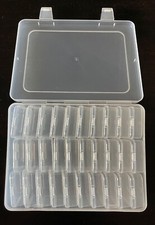 Bead Organizer Box, 31 Pcs Small Clear Plastic Bead 8.8" L x 6.7" W x 2.4" H