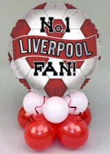 Inflated Liverpool Football Fan Red Balloon Centrepiece COMES INFLATED