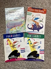 Lot of 4 Piano Games and Activity Books. FJH/Kjos publishing, no markings inside