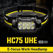 NITECORE HC75 UHE Adjustment Hiking Trekking Outdoor Work Headlight Flashlight