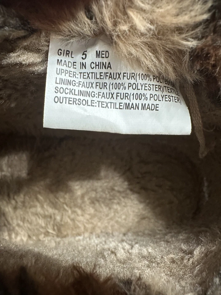 SO Girls Cheetah Booties Tan Boots Size 5 M - Image 4 of 4