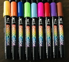 Deco Arylic Paint Markers, Set of 9 colors - 315-3T, Marvy