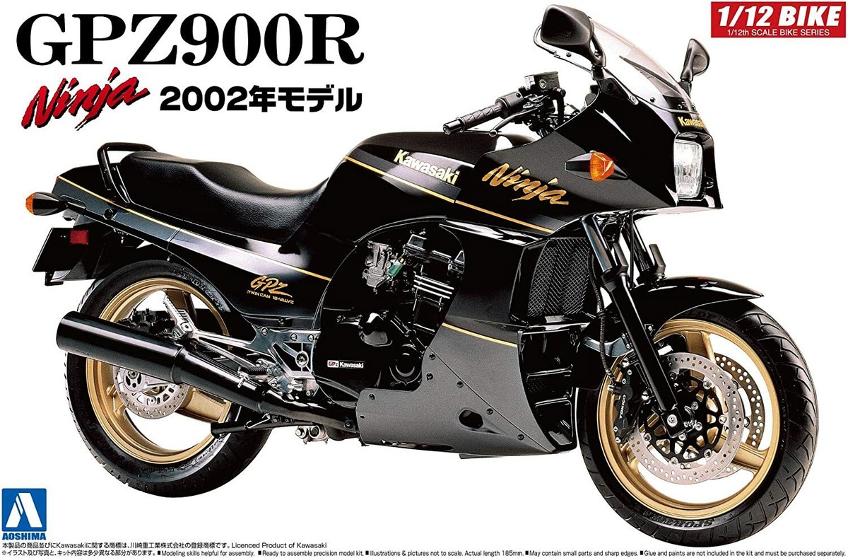 Aoshima 1/12 Model Kit Kawasaki GPZ900R Ninja 2002 from JAPAN 1665